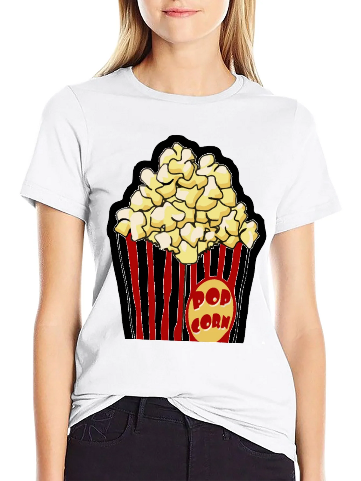 Popcorn Graphic Black T-Shirt product image 8
