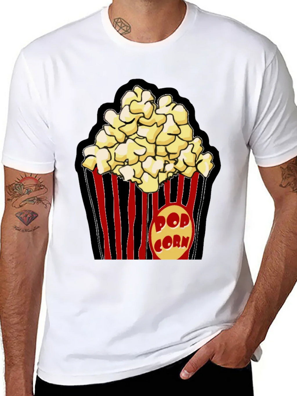 Popcorn Graphic Black T-Shirt product image 7