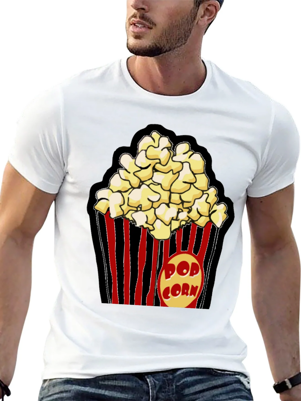 Popcorn Graphic Black T-Shirt product image 12