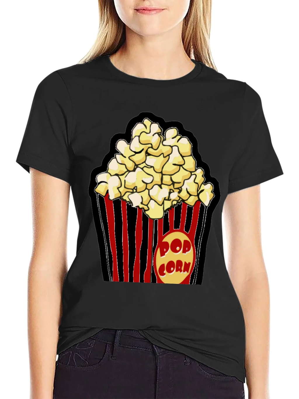 Popcorn Graphic Black T-Shirt product image 2