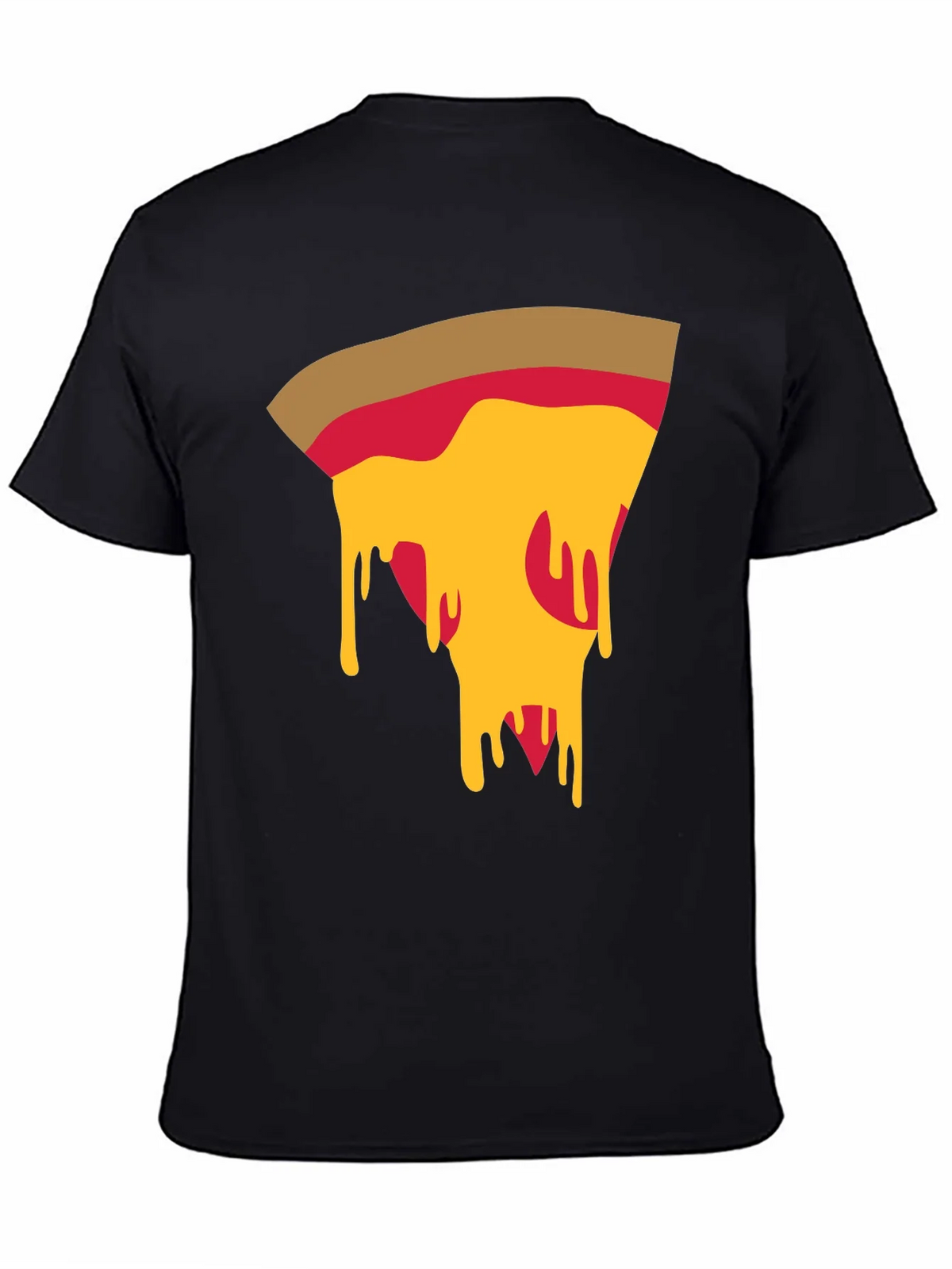Pizza Slice Graphic Tee - Casual Black T-Shirt product image 2