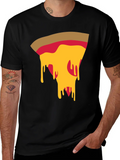 Pizza Slice Graphic Tee - Casual Black T-Shirt product image 1