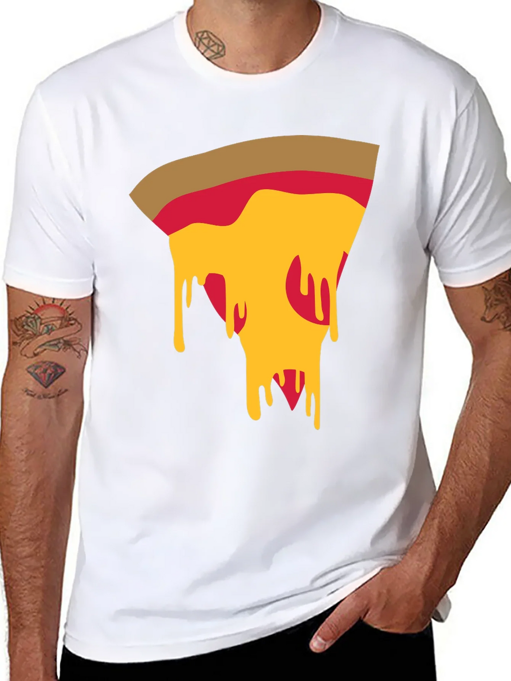 Pizza Slice Graphic Tee - Casual Black T-Shirt product image 5