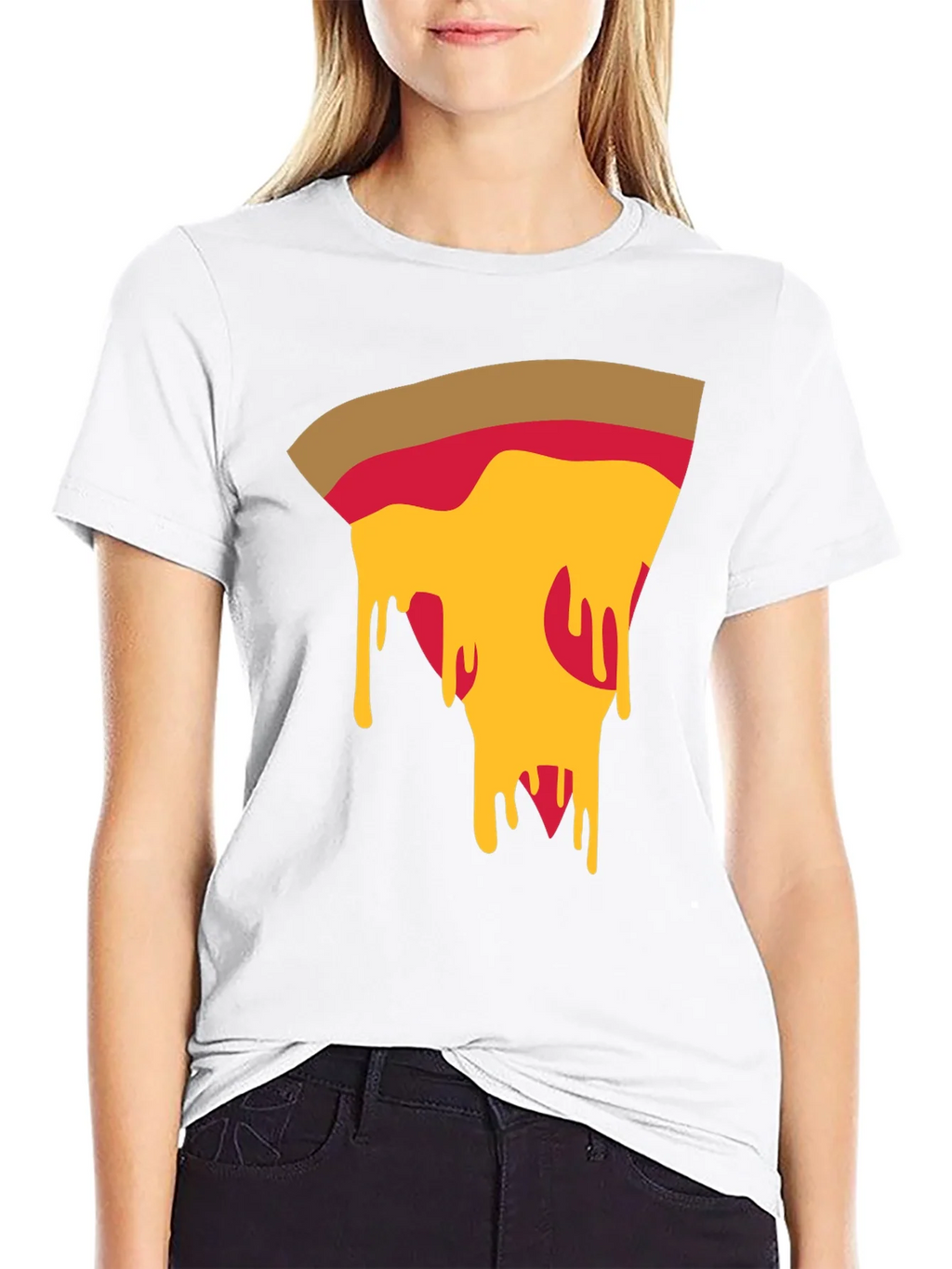 Pizza Slice Graphic Tee - Casual Black T-Shirt product image 6
