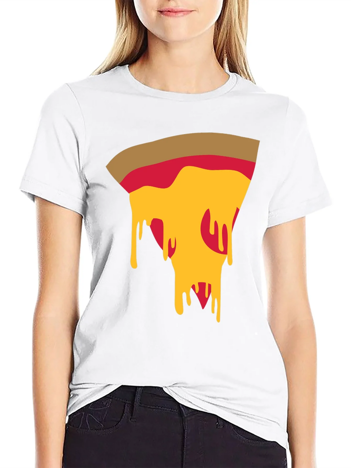 Pizza Slice Graphic Tee - Casual Black T-Shirt product image 6