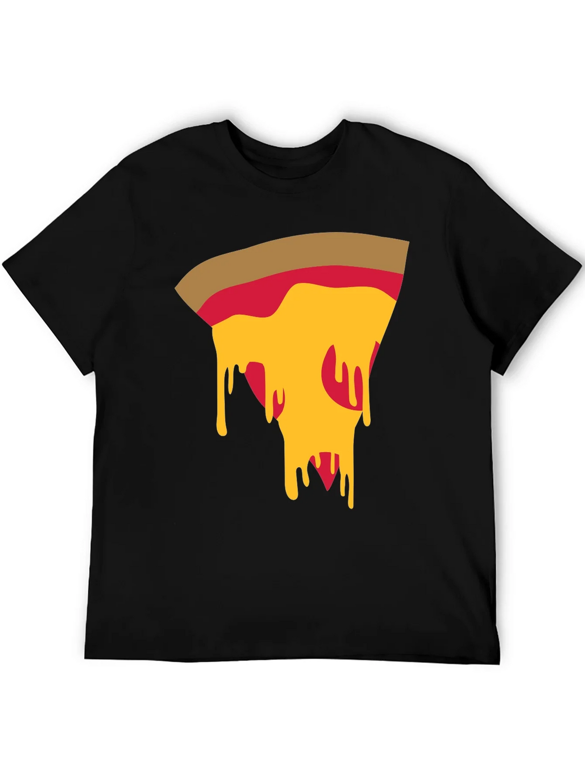 Pizza Slice Graphic Tee - Casual Black T-Shirt product image 3