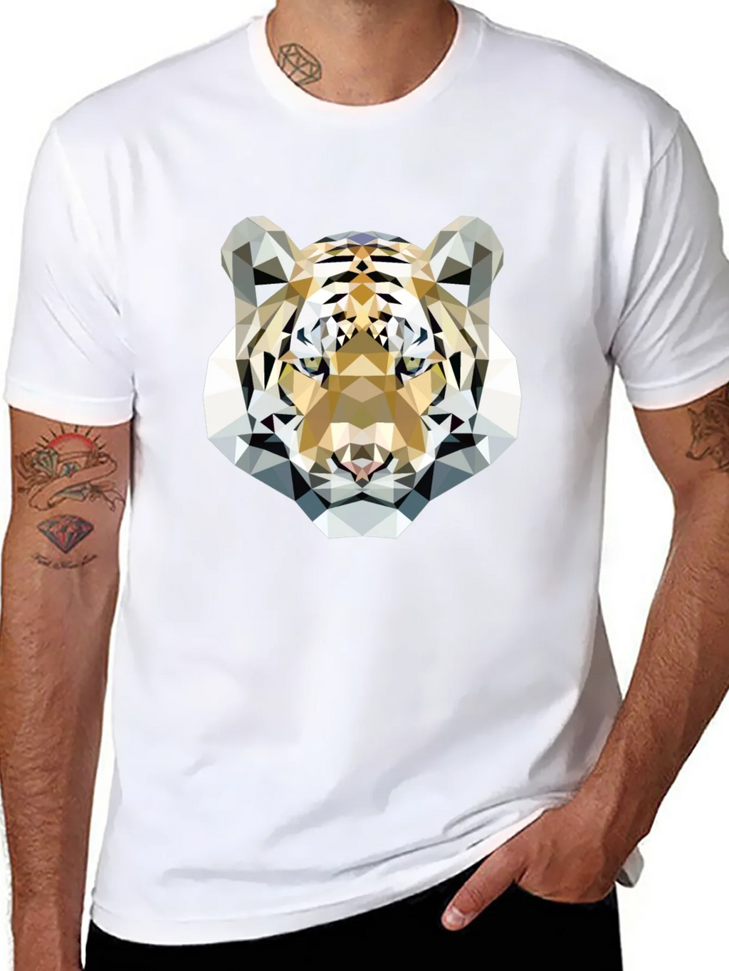 Geometric Tiger Graphic Tee - Modern & Stylish product image 4