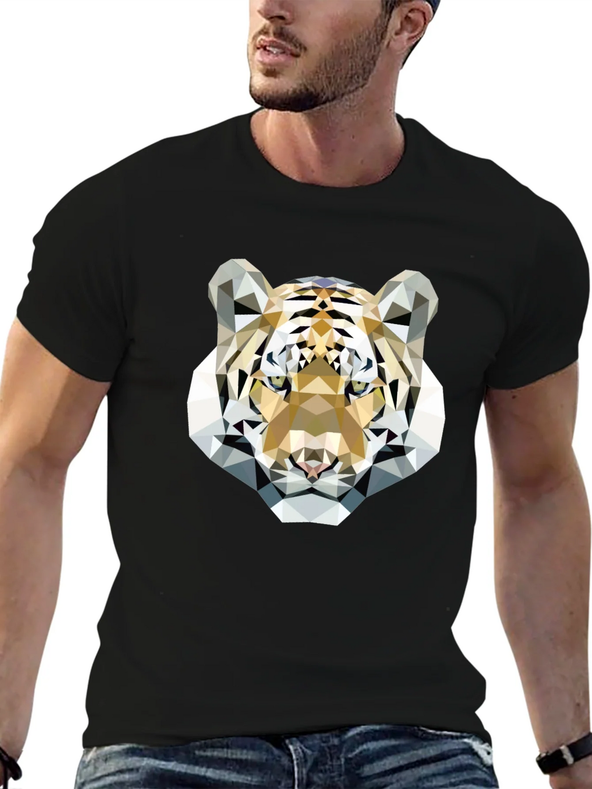 Geometric Tiger Graphic Tee - Modern & Stylish product image 3