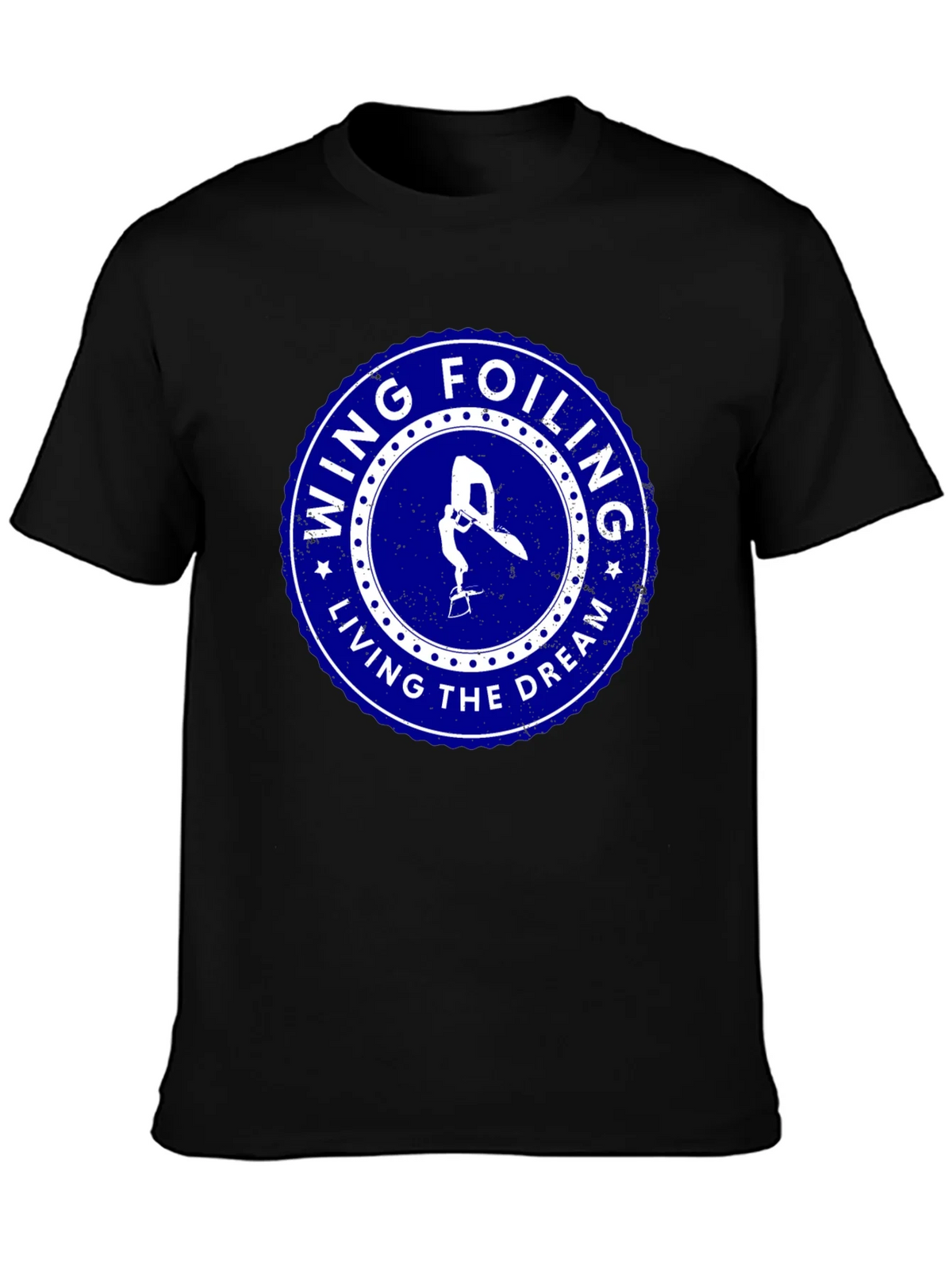 Wing Foiling Living the Dream Black T-Shirt product image 2
