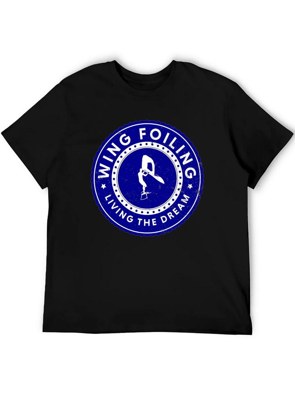 Wing Foiling Living the Dream Black T-Shirt product image 3