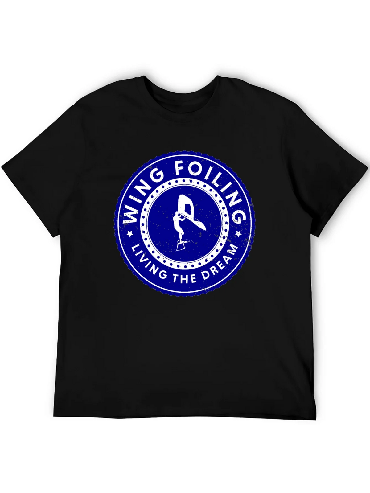 Wing Foiling Living the Dream Black T-Shirt product image 3