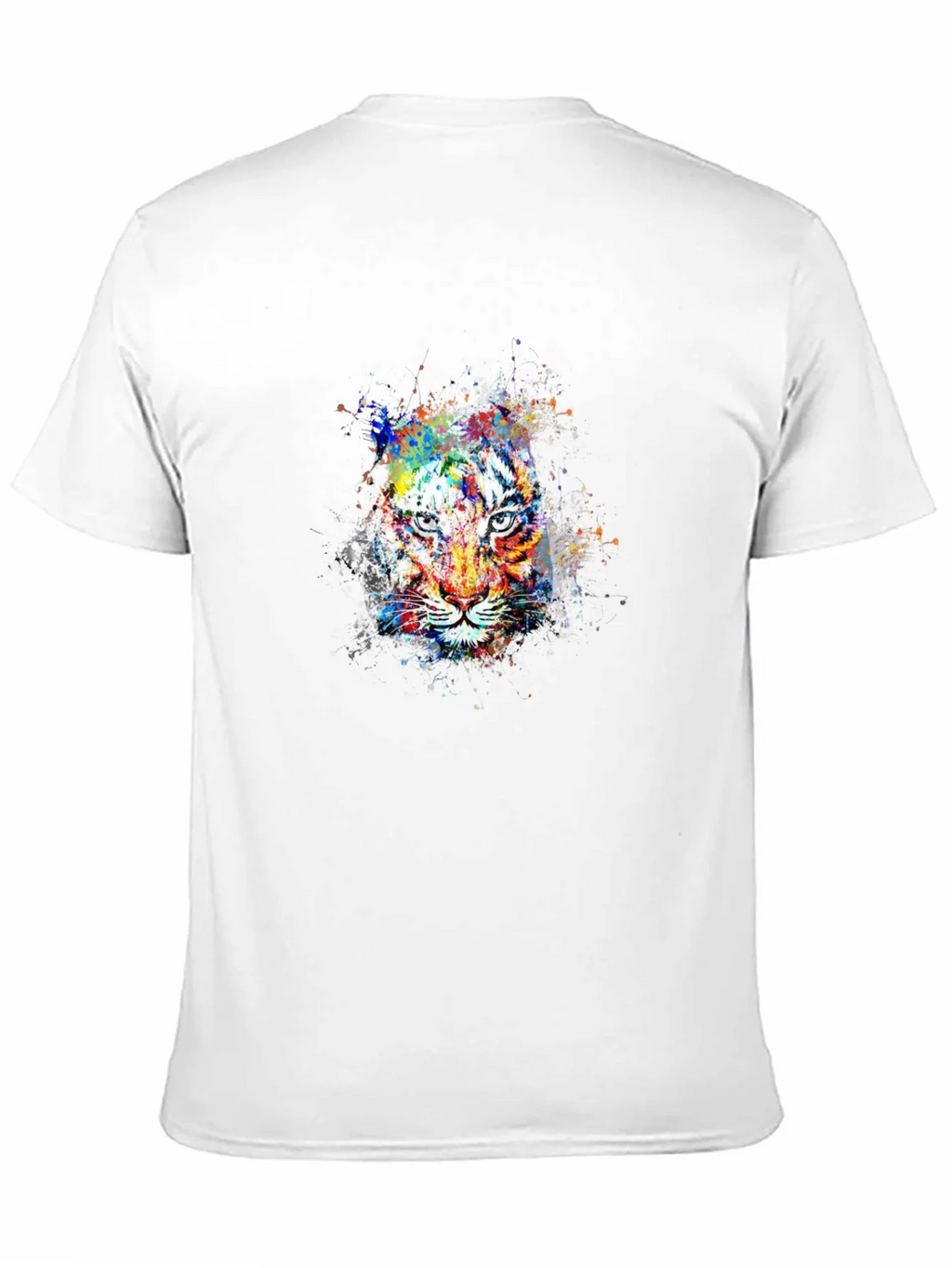Colorful Tiger Graphic Black T-Shirt product image 10
