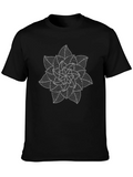 Leaf Mandala Graphic Tee - Stylish Black T-Shirt product image 1