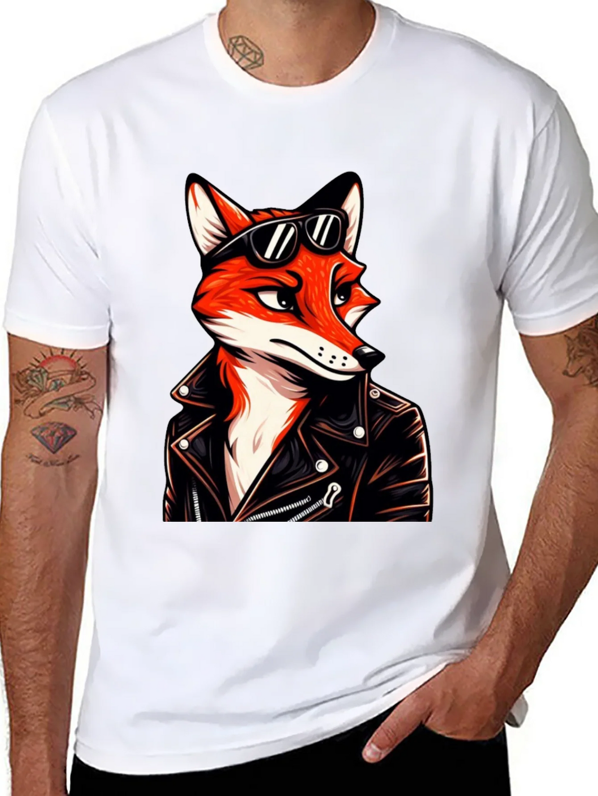 Cool Fox Biker T-Shirt product image 6