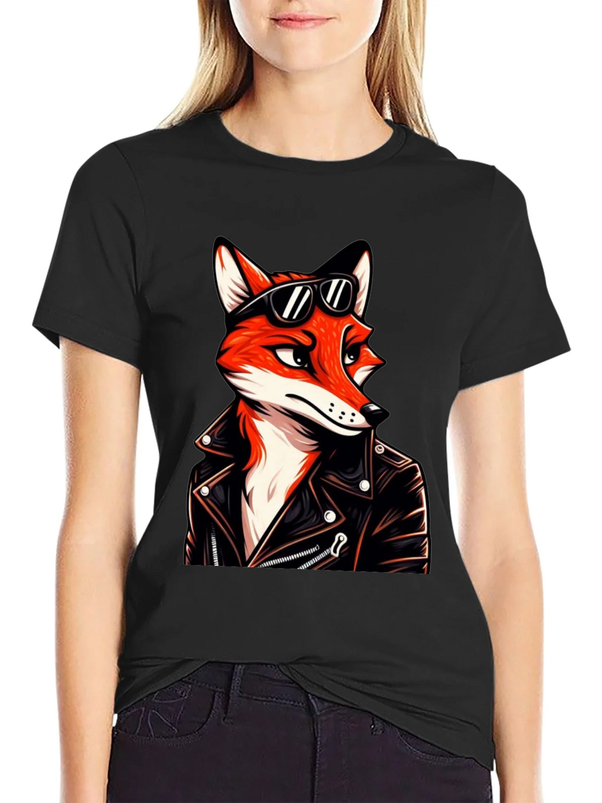 Cool Fox Biker T-Shirt product image 2