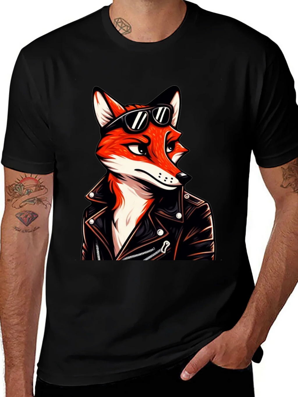 Cool Fox Biker T-Shirt product image 1
