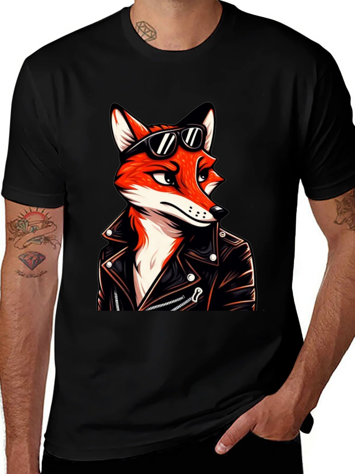 Cool Fox Biker T-Shirt product image 1
