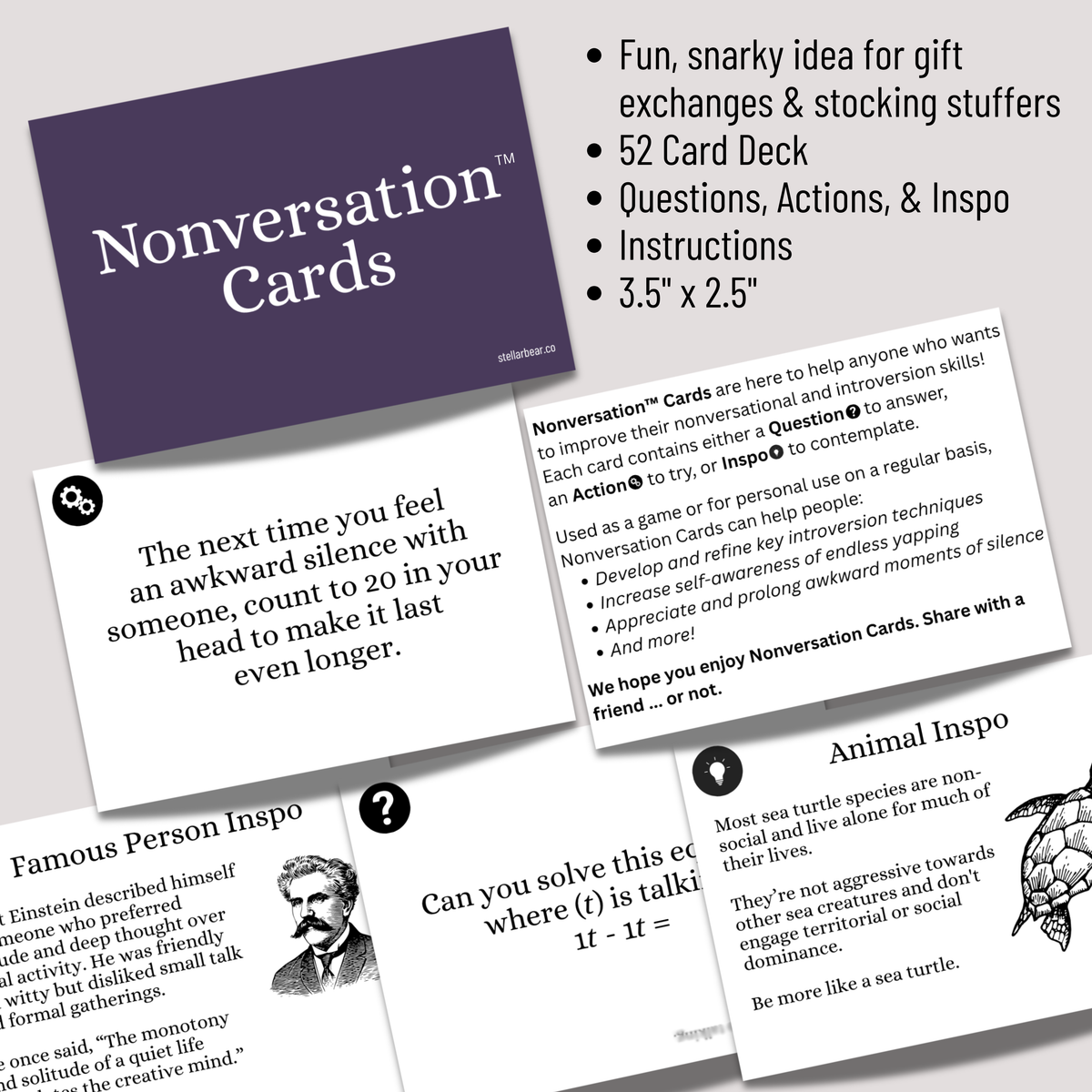 Nonversation Cards - The Antidote to Conversation Cards