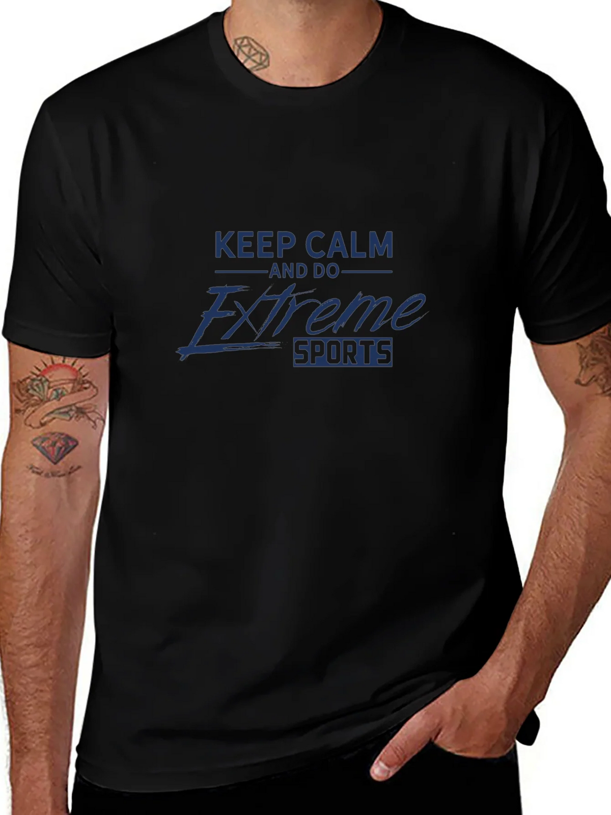 Keep Calm and Do Extreme Sports - Black T-Shirt product image 1