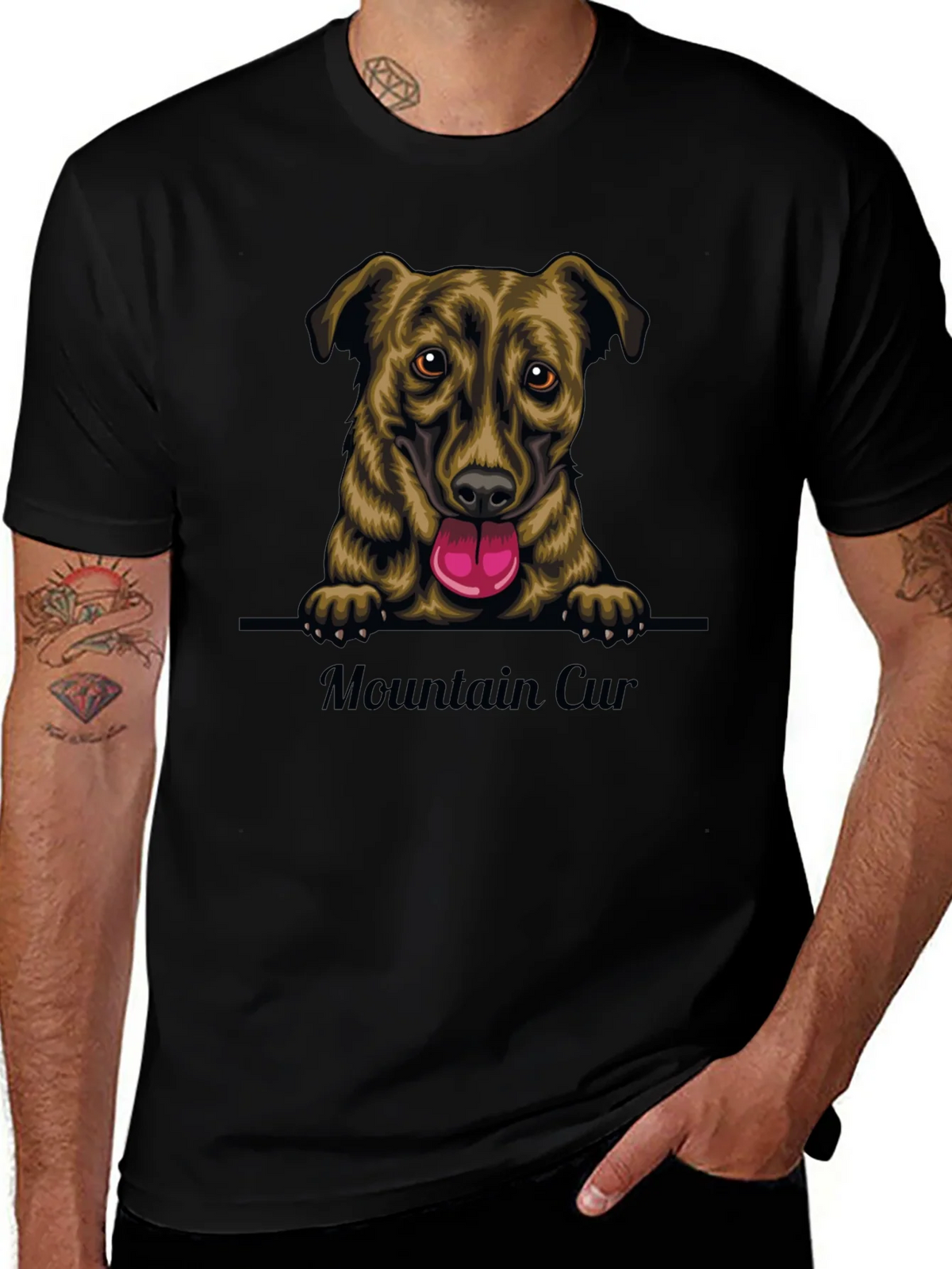 Mountain Cur Dog Graphic T-Shirt product image 1