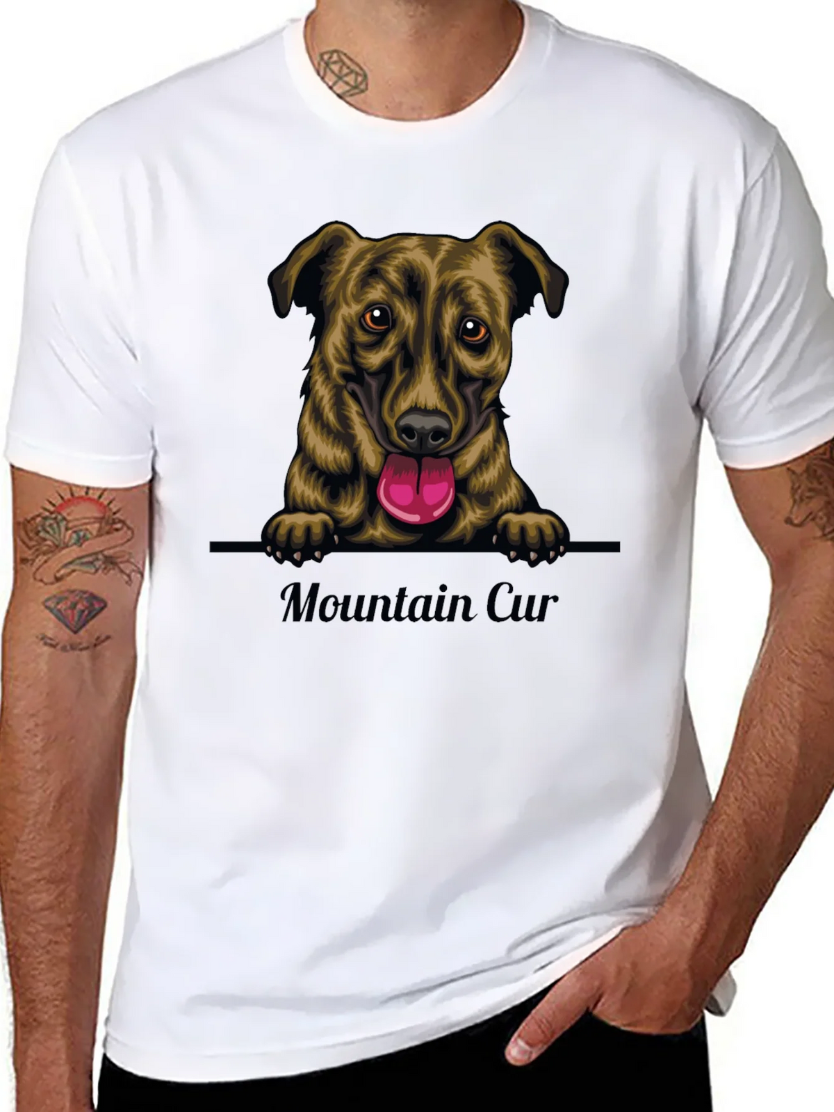 Mountain Cur Dog Graphic T-Shirt product image 7