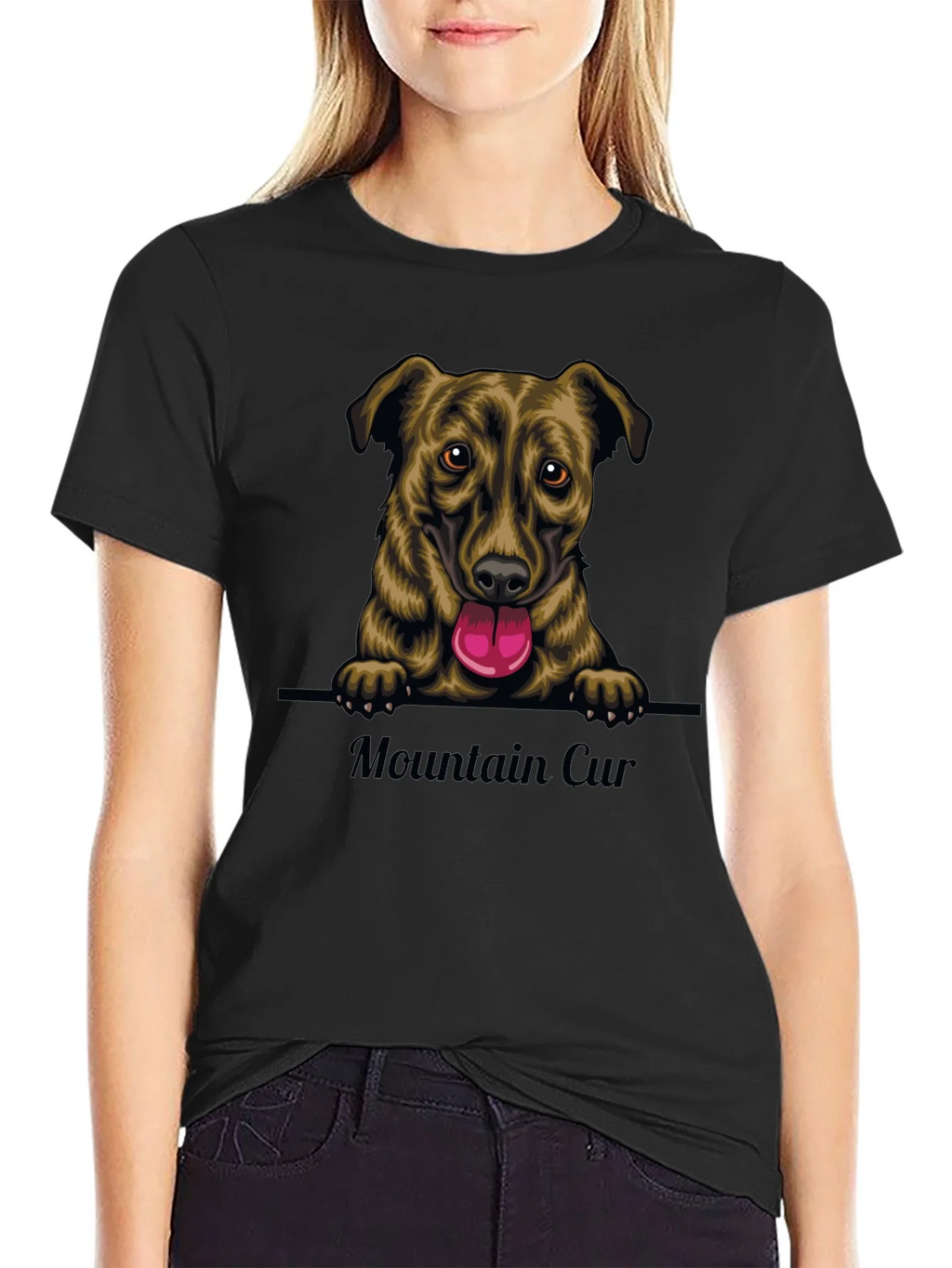 Mountain Cur Dog Graphic T-Shirt product image 2
