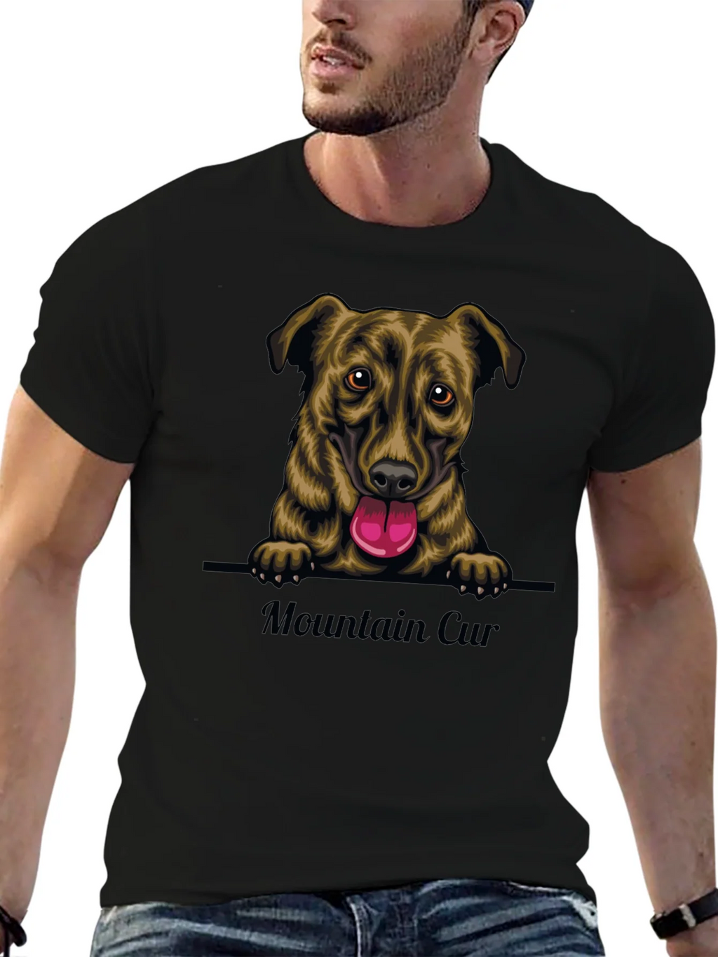 Mountain Cur Dog Graphic T-Shirt product image 6