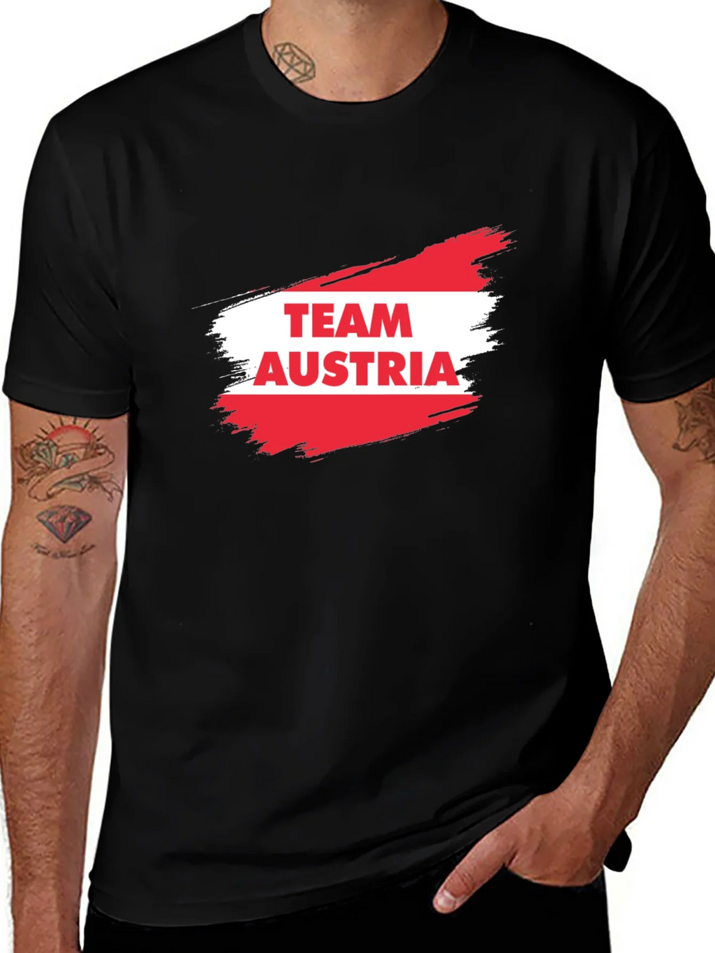 Team Austria T-Shirt - Black Cotton Tee product image 1