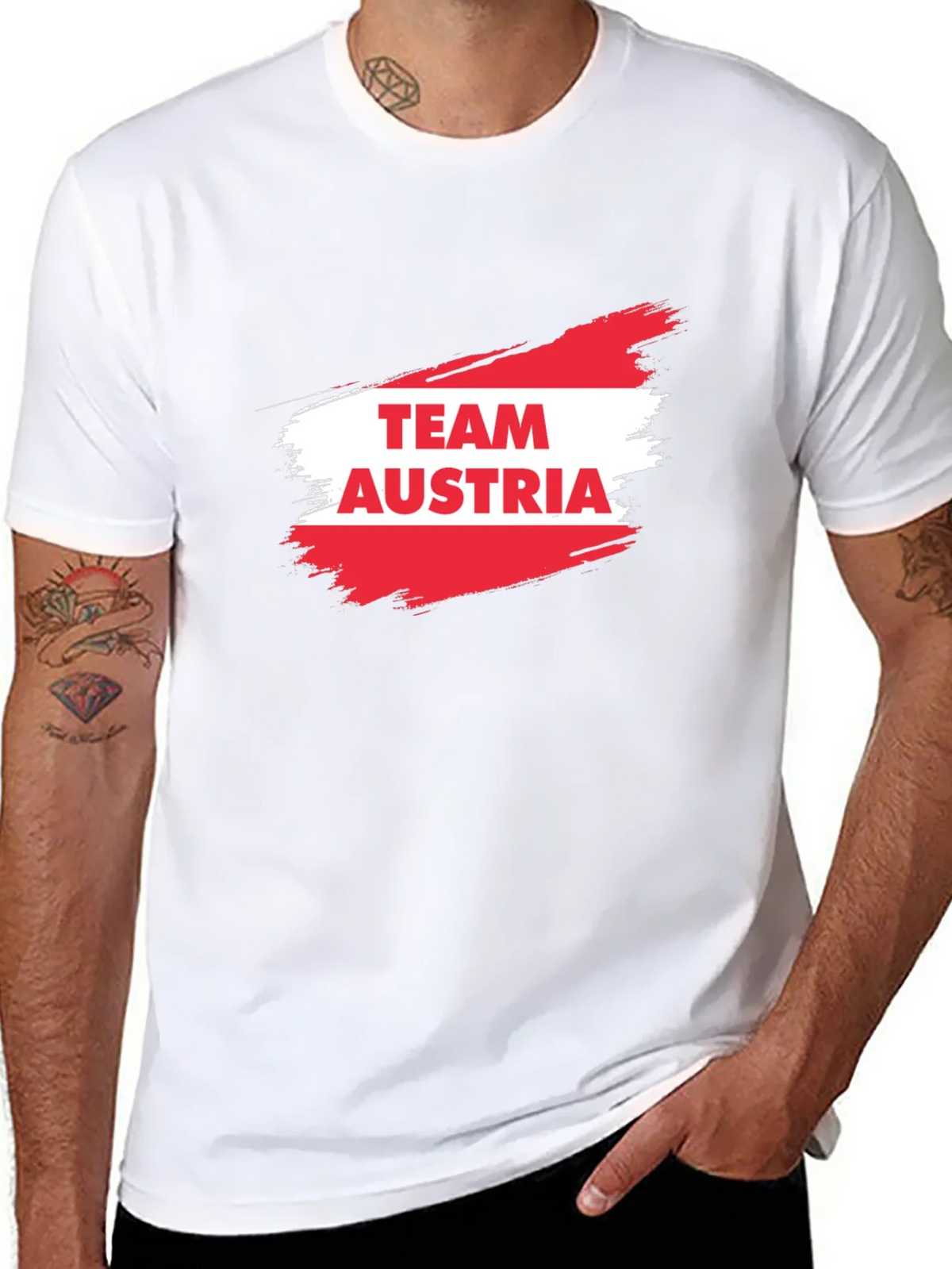 Team Austria T-Shirt - Black Cotton Tee product image 5