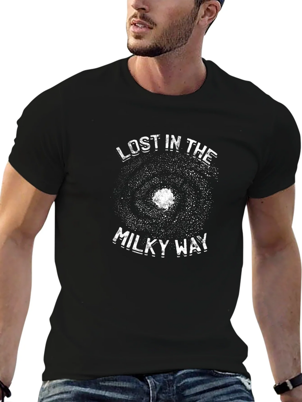 Lost In The Milky Way Black T-Shirt product image 5