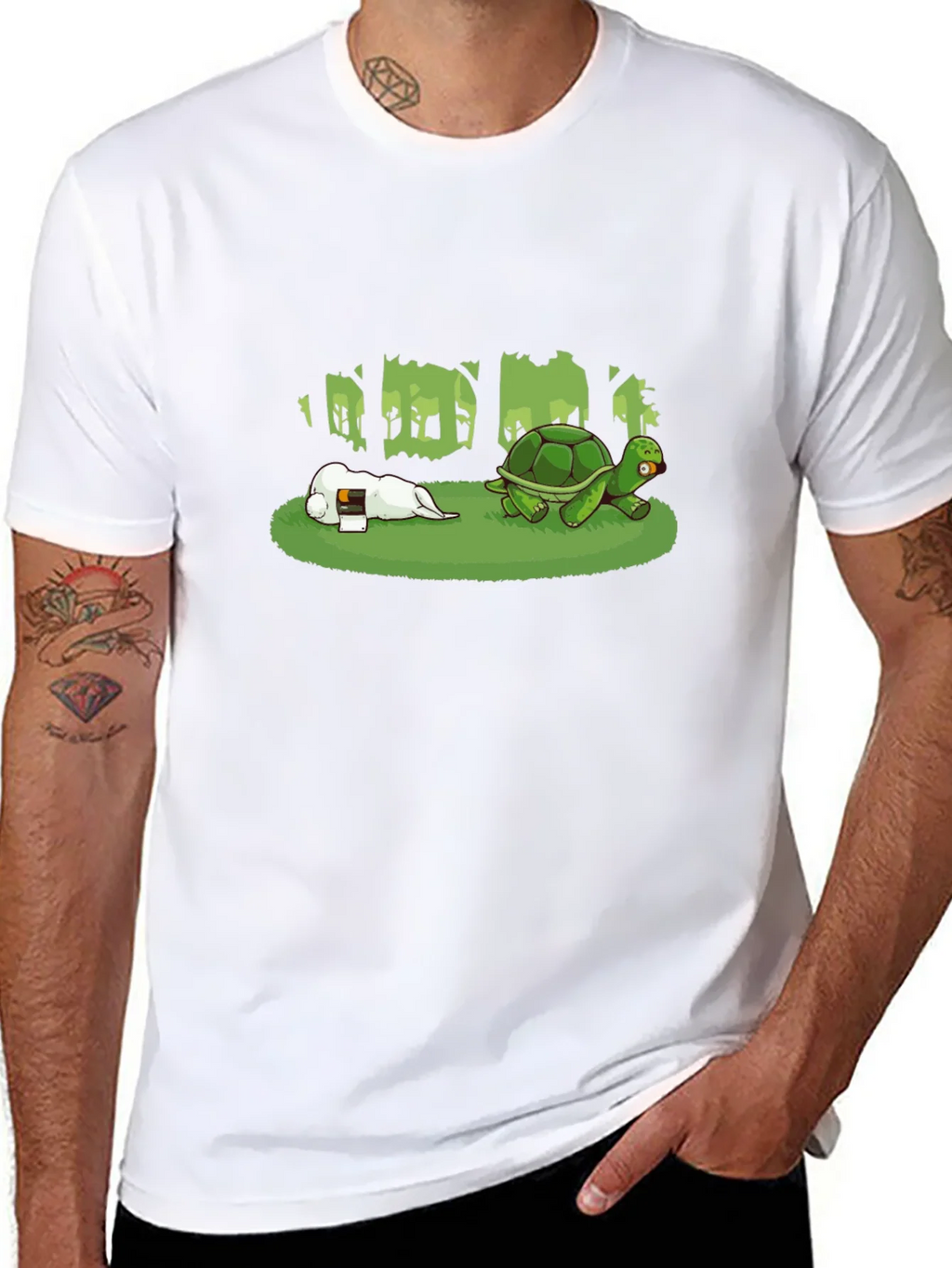 Hare & Tortoise T-Shirt - Black Cotton Blend product image 3