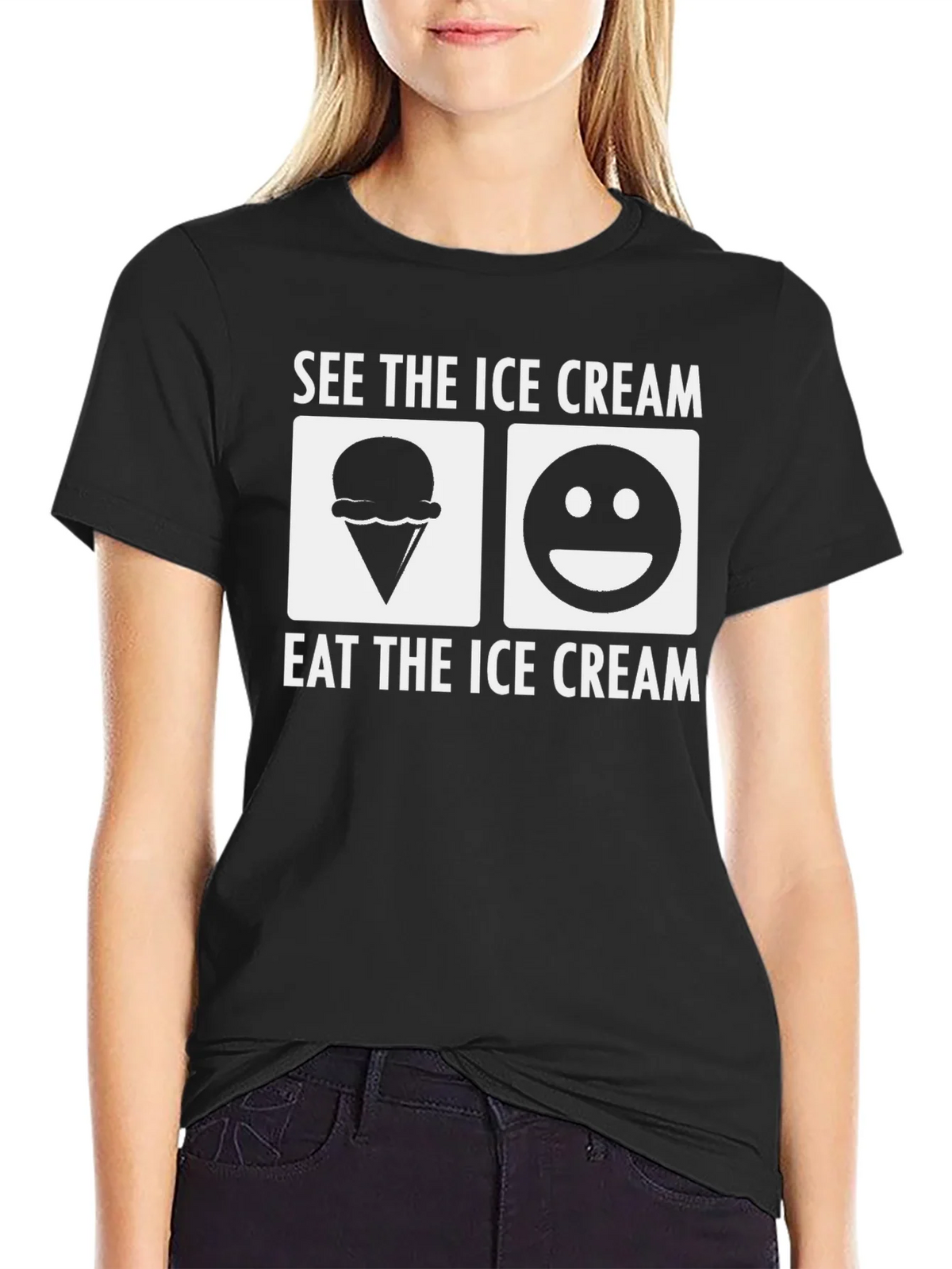 See the Ice Cream Eat Black T-Shirt product image 1