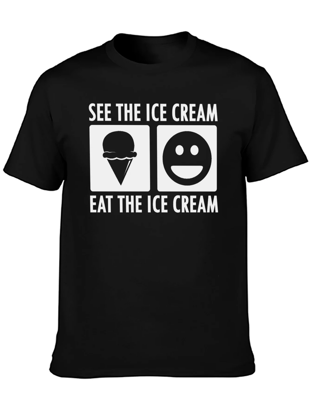 See the Ice Cream Eat Black T-Shirt product image 2