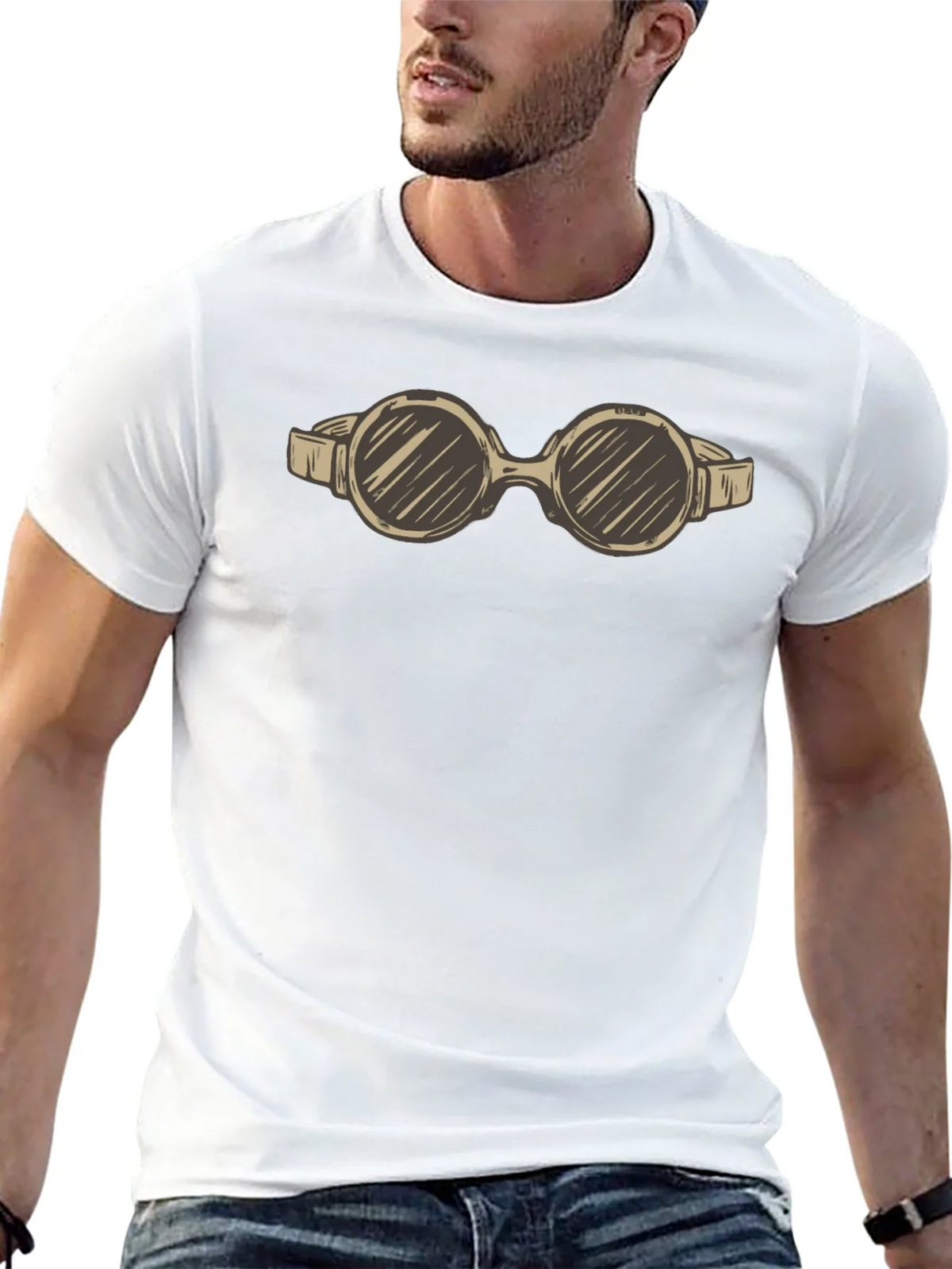 Retro Aviator Goggles Graphic Tee - Vintage Style product image 12