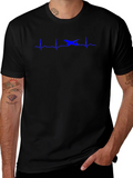 Pilot Heartbeat T-Shirt - Aviation Lover Tee product image 1