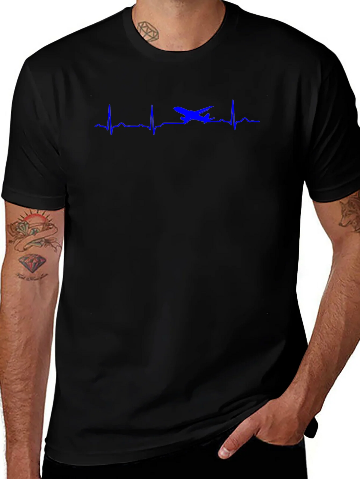 Pilot Heartbeat T-Shirt - Aviation Lover Tee product image 1