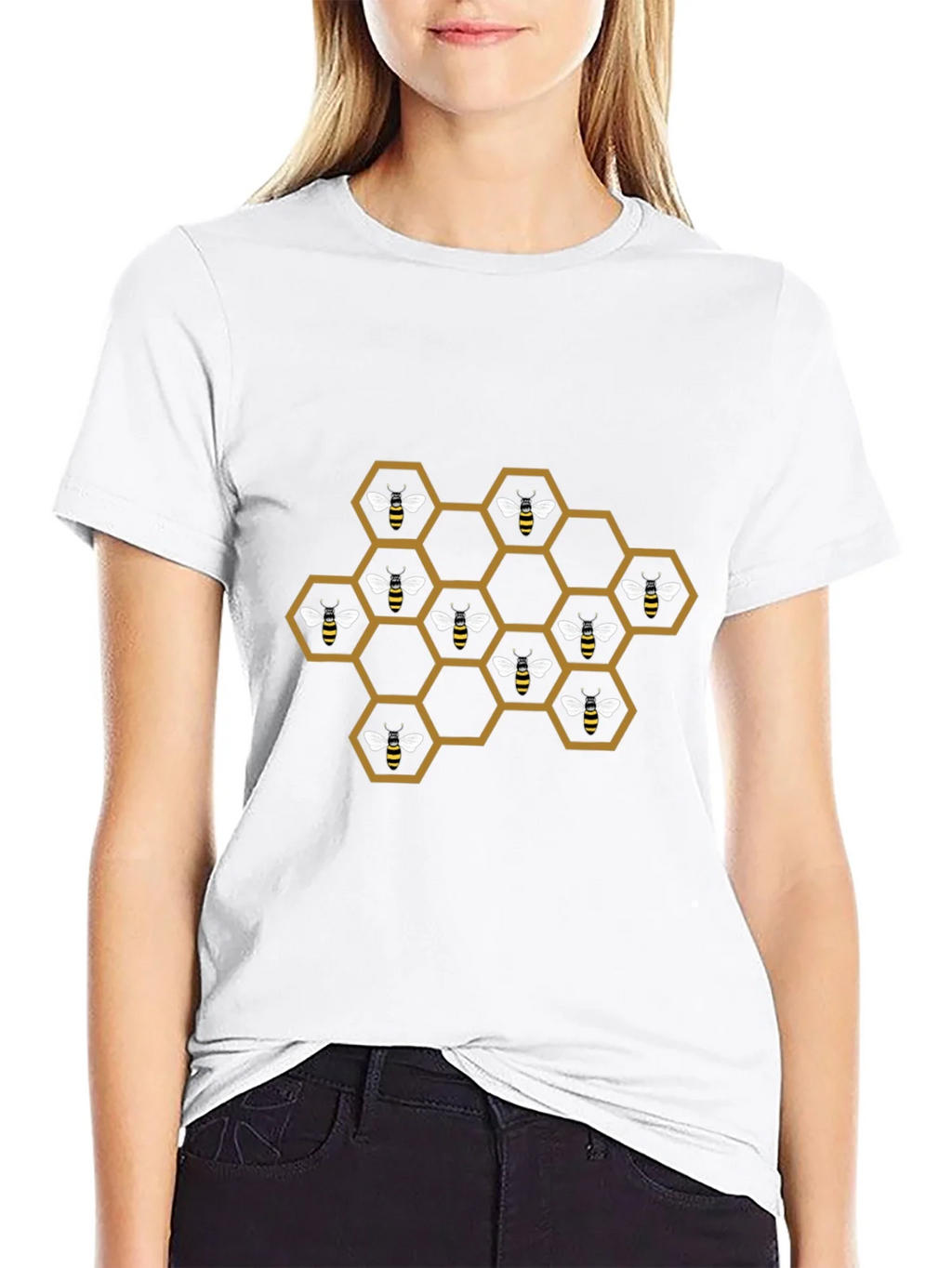 Honeycomb Bee T-Shirt - Unique Graphic Tee product image 8