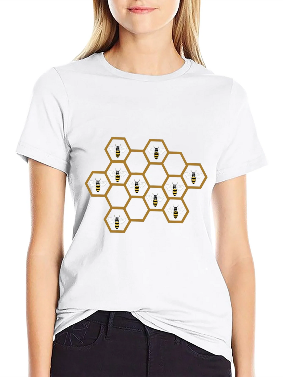 Honeycomb Bee T-Shirt - Unique Graphic Tee product image 8