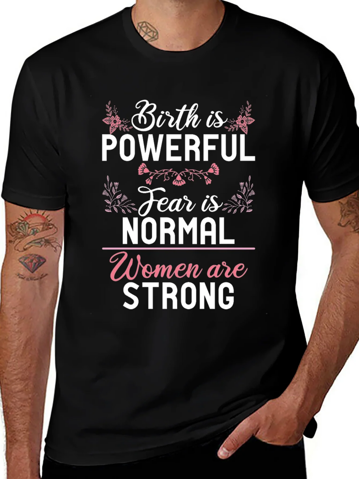 Birth is Powerful Graphic Tee - Womens Empowerment Shirt product image 1
