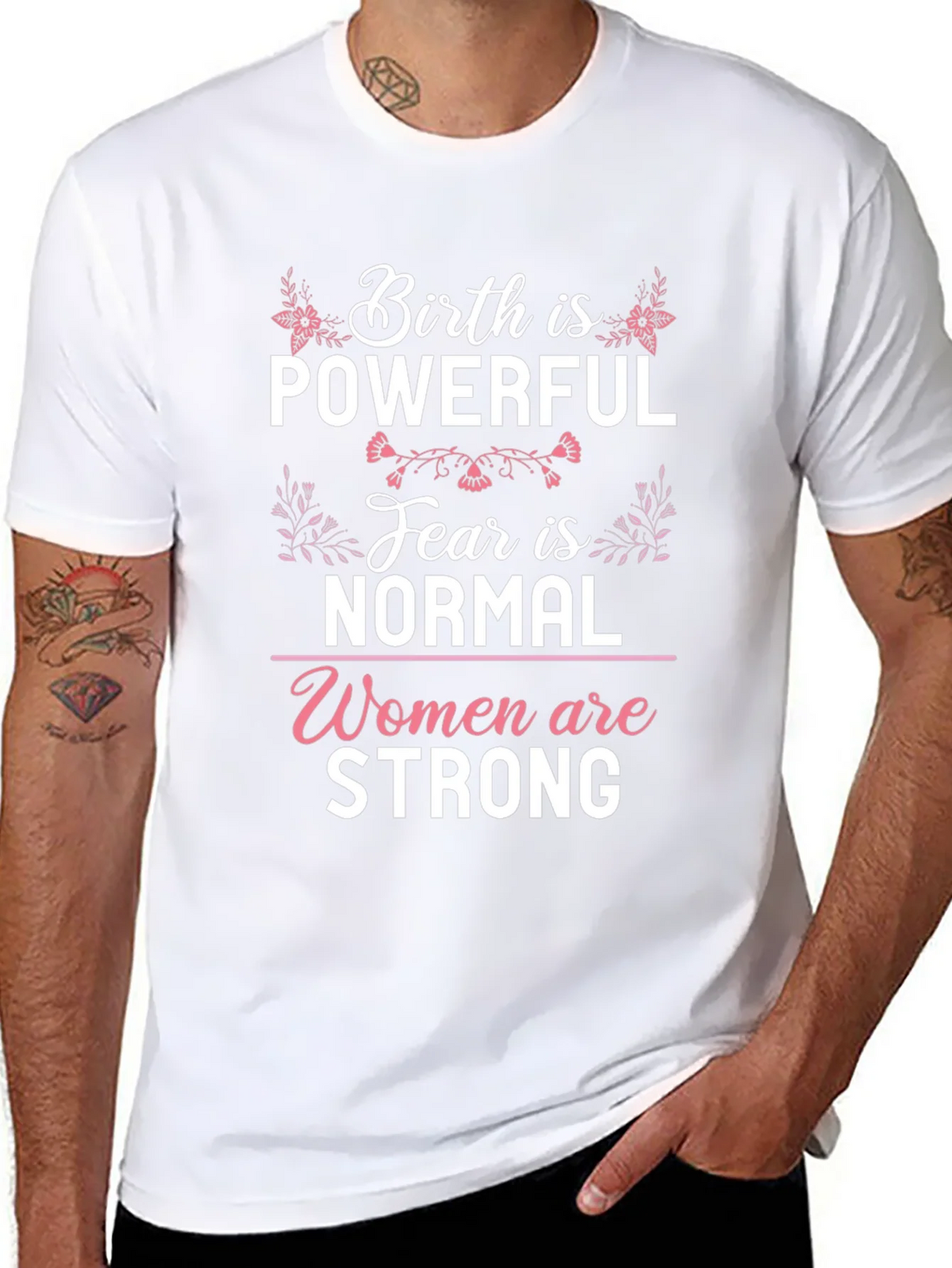 Birth is Powerful Graphic Tee - Womens Empowerment Shirt product image 7