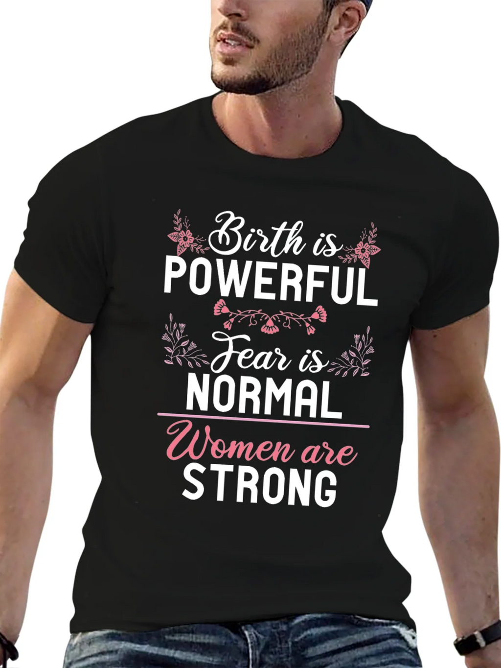 Birth is Powerful Graphic Tee - Womens Empowerment Shirt product image 6