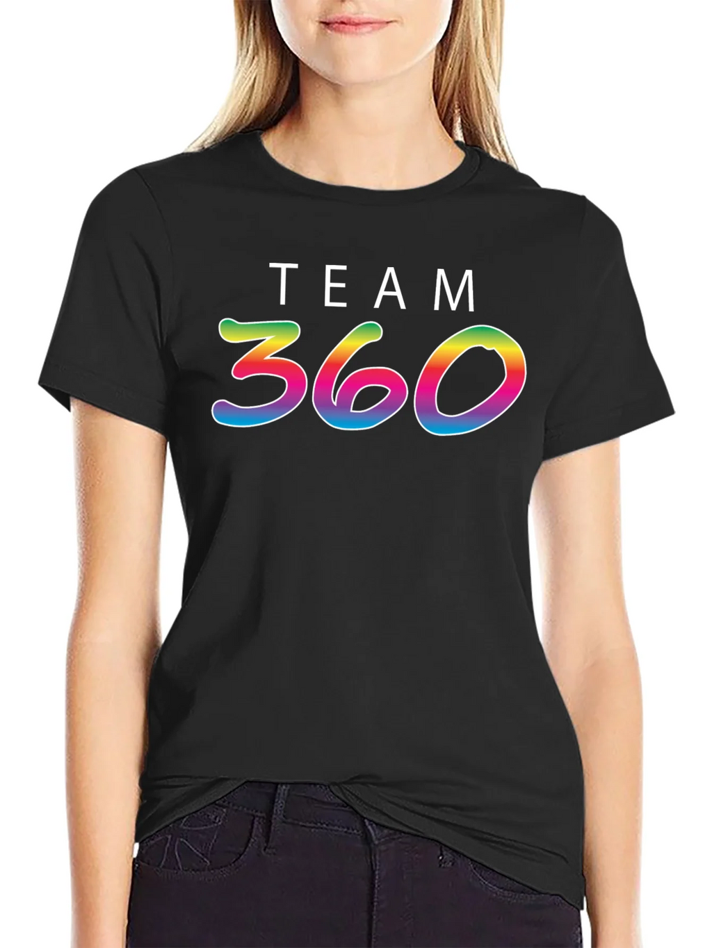 Team 360 Rainbow Graphic Black T-Shirt product image 2
