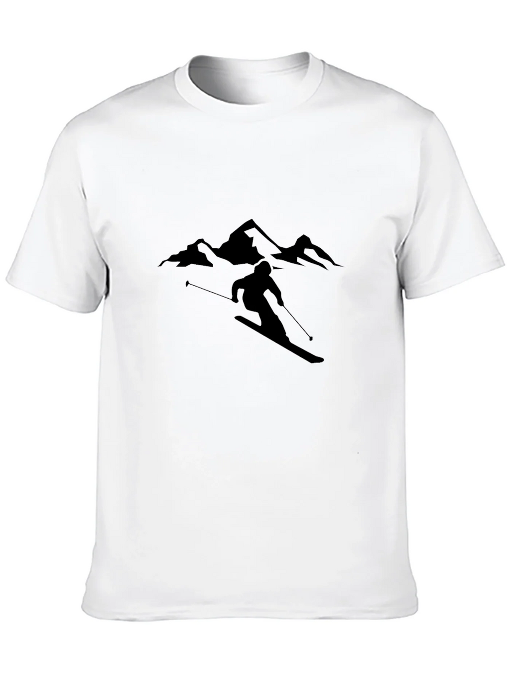 Skiing Silhouette Graphic Tee - Stylish Black T-Shirt product image 9