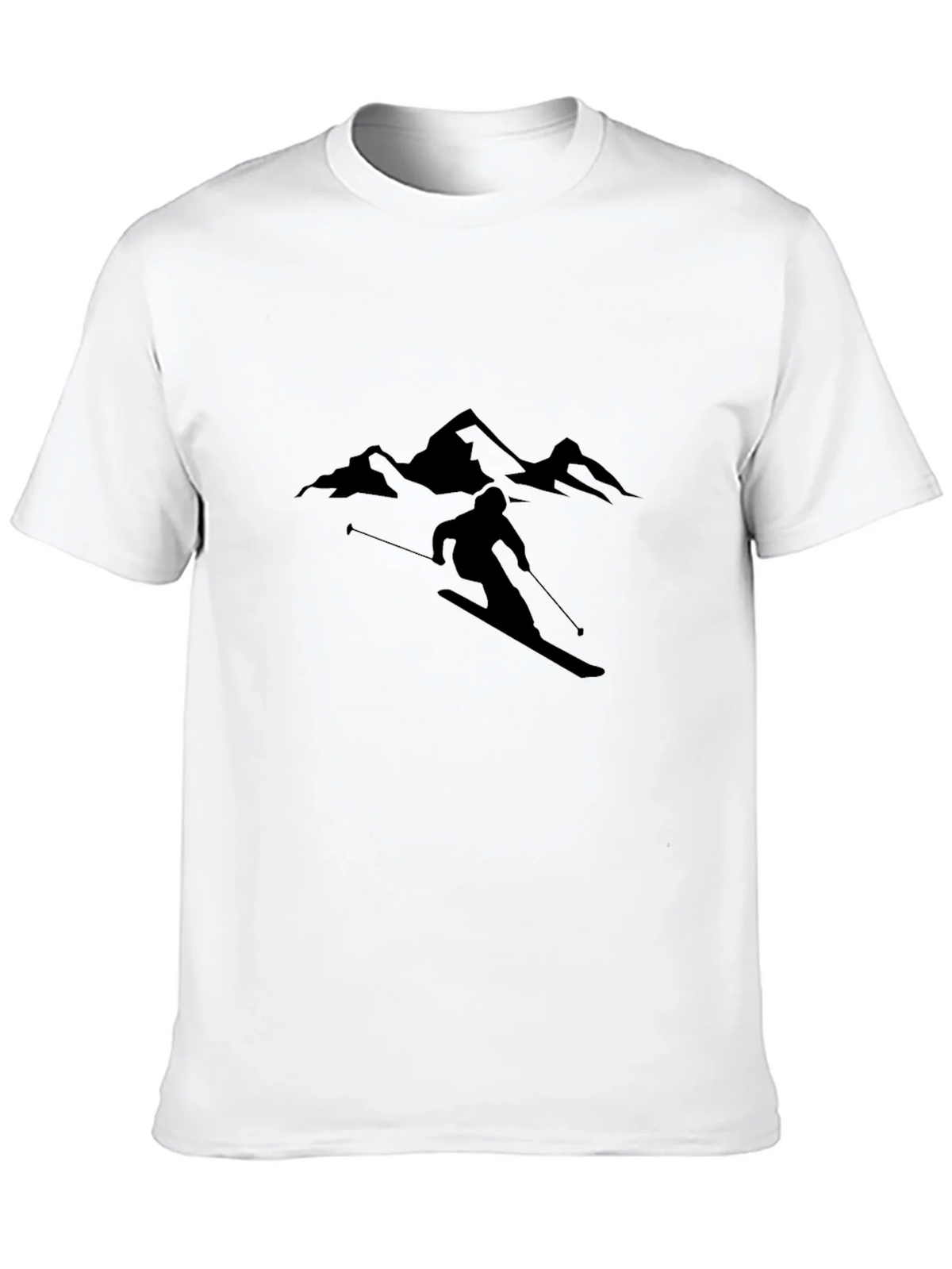 Skiing Silhouette Graphic Tee - Stylish Black T-Shirt product image 9