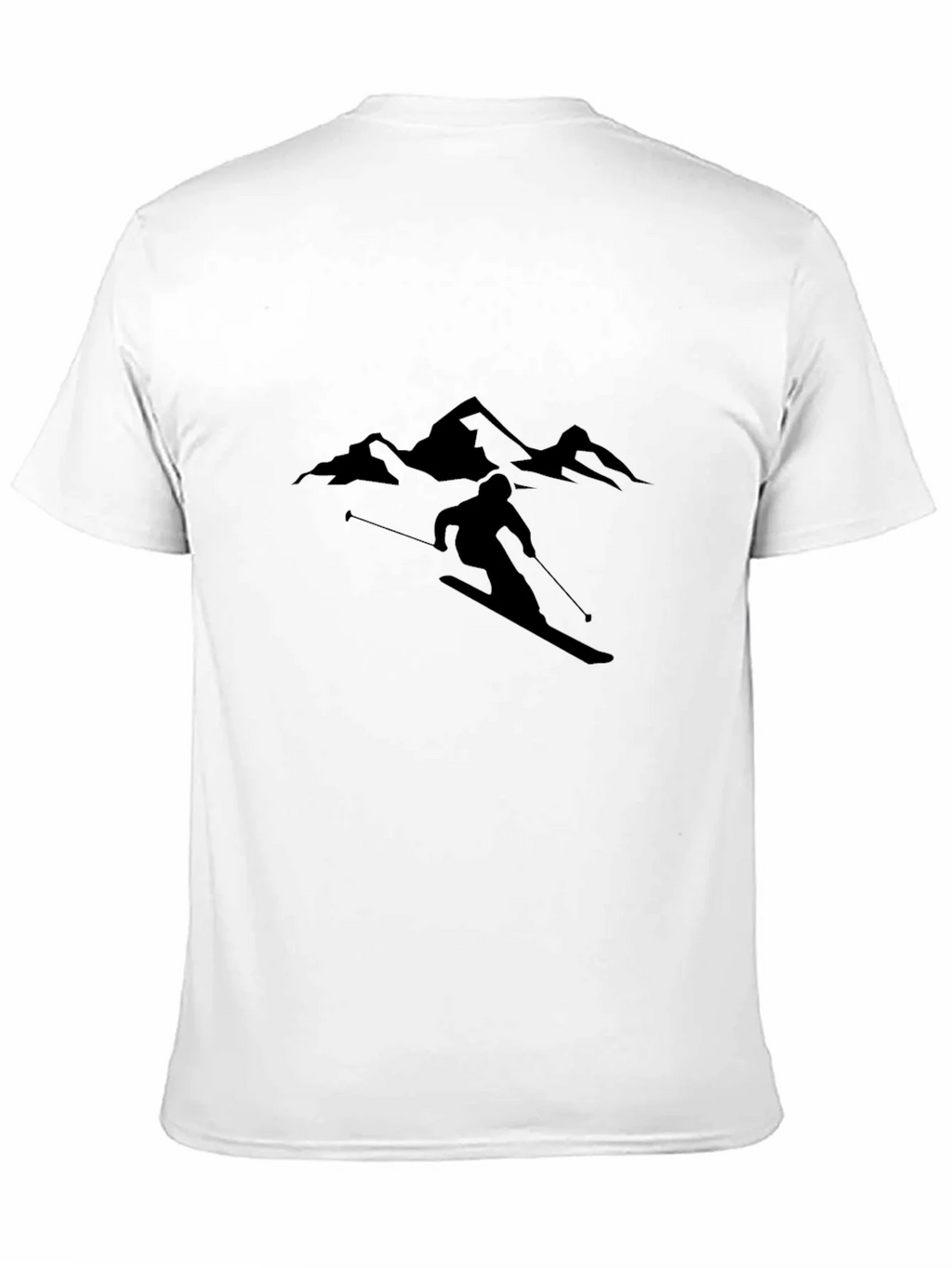 Skiing Silhouette Graphic Tee - Stylish Black T-Shirt product image 10