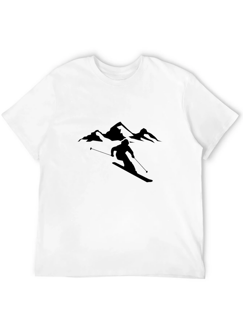 Skiing Silhouette Graphic Tee - Stylish Black T-Shirt product image 11