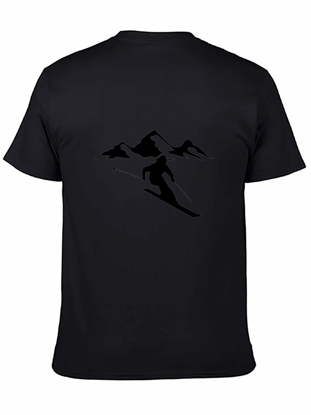 Skiing Silhouette Graphic Tee - Stylish Black T-Shirt product image 4