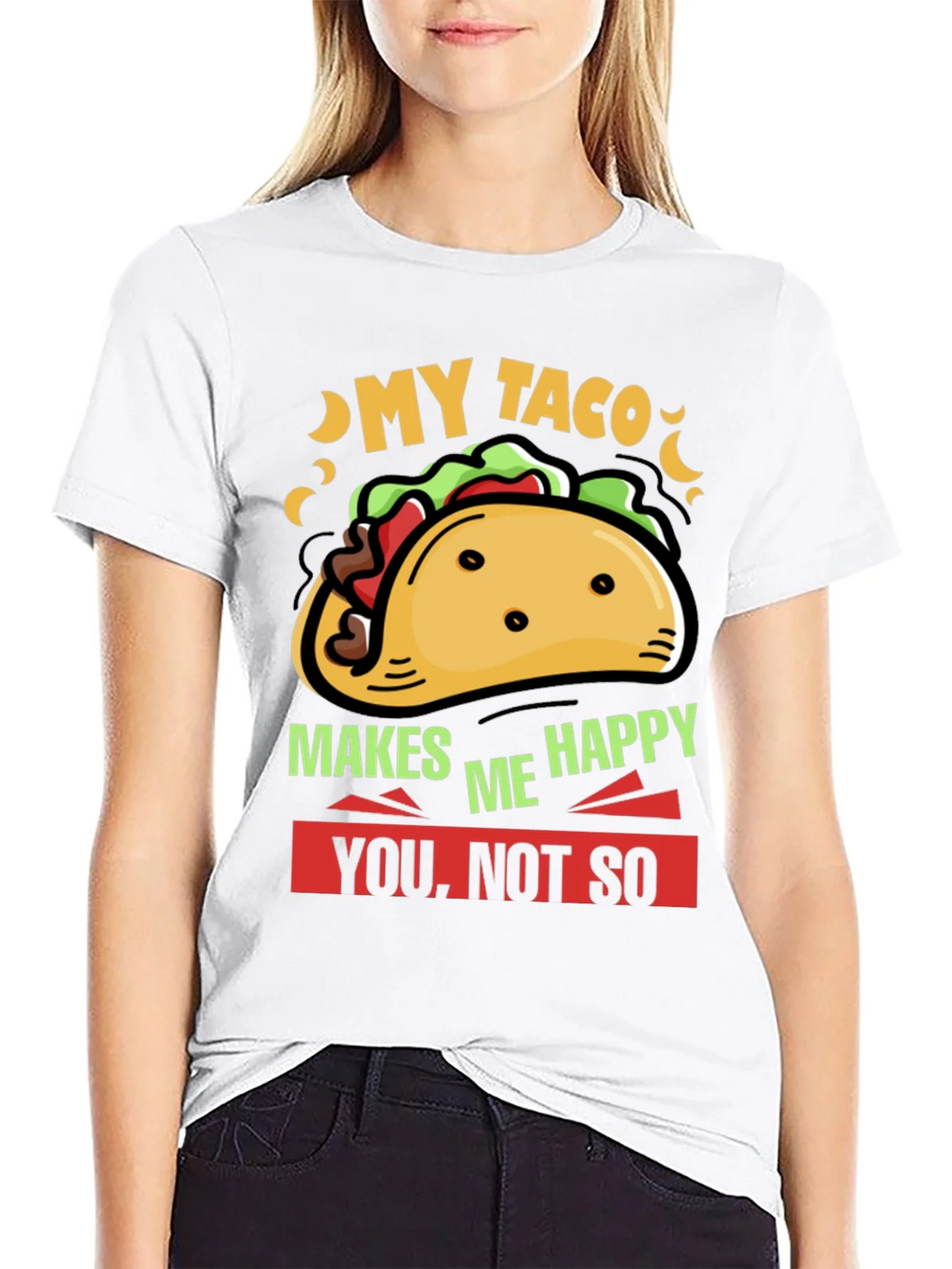 My Taco Makes Me Happy Graphic Tee product image 8