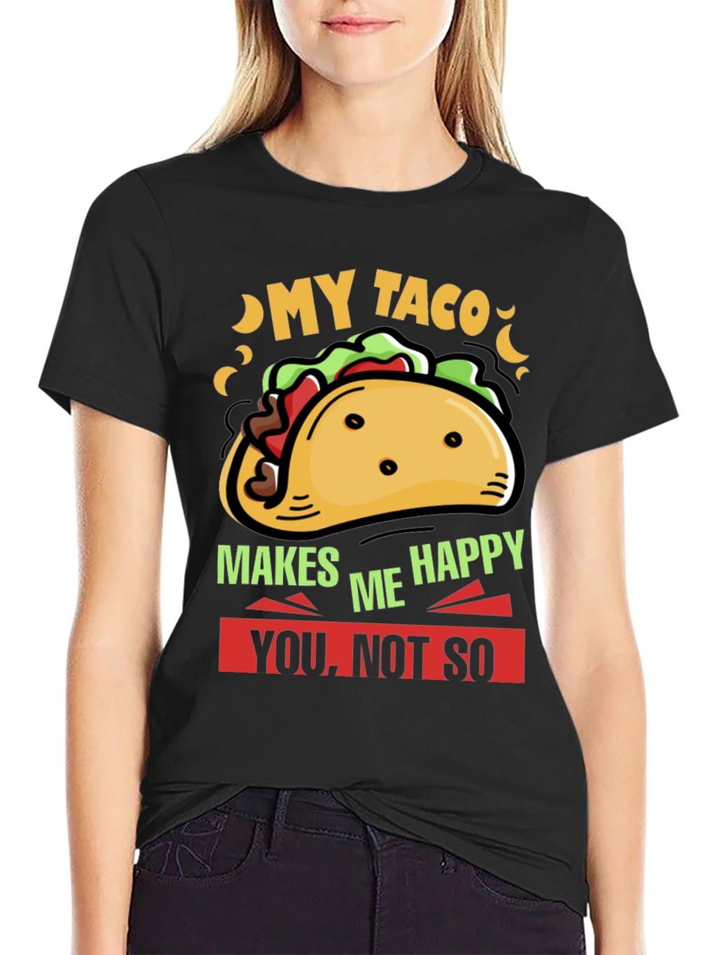 My Taco Makes Me Happy Graphic Tee product image 2