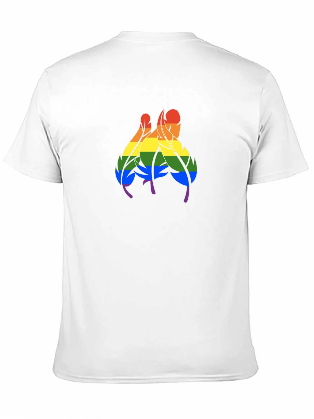 Rainbow Feather Graphic Black T-Shirt product image 2